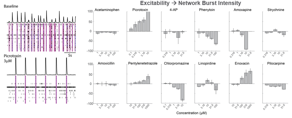 Neuronal excitability recorded on MEA system