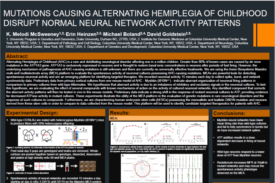 2017 Keystone poster McSweeney mutations causing alternating hemiplegia